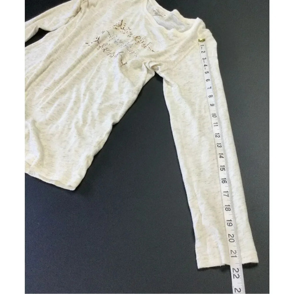 Indigo Soul Womens Ivory Thankful Grateful Blessed Graphic T-Shirt Small - Picture 9 of 11